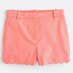 J. Crew 3” scalloped hem shorts sz 12 coral pink